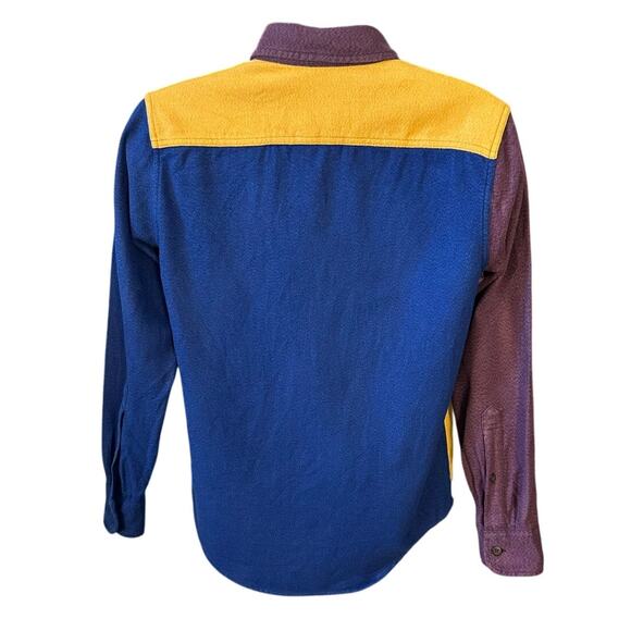 Abercrombie & Fitch Color Block Cotton Flannel Button Down Size S - Picture 3 of 9